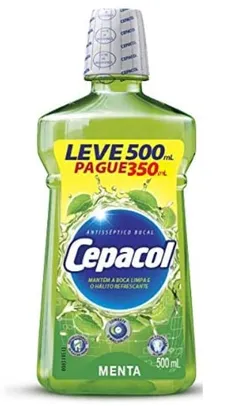 [PRIME/Rec] Enxaguante bucal Cepacol Menta, 500 ml (mín. 2) | R$4