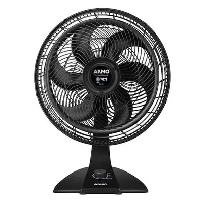 [R$164,68 com Cashback] Ventilador de mesa 2 em 1 Arno 40cm VF42 Turbo Force Preto 127v - 110V