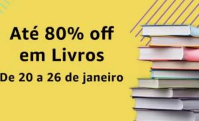 Até 80% OFF em livros pela AMAZON