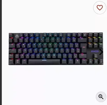 TECLADO MECANICO GAMER MANCER GHOUL MK2, RGB, ABNT2, SWITCH HUANO AZUL, PRETO, MCR-GHM2-RGB01BU