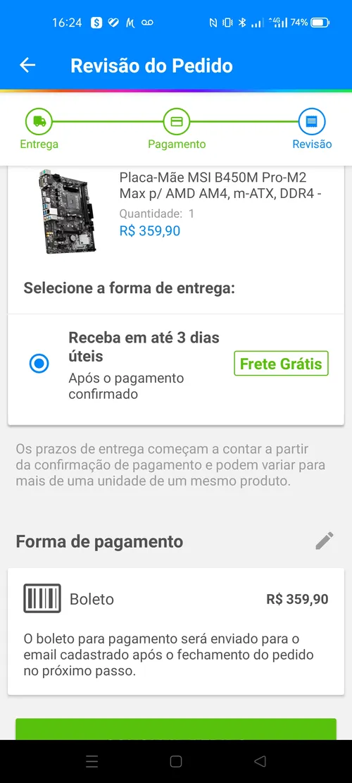 Imagem na descrição da promoção