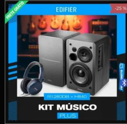 Kit Músico EDIFIER R1280DB - Preto | R$949