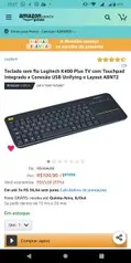 [Prime] Teclado sem fio Logitech k400 com Touchpad