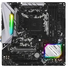 Placa Mãe ASRock B450M Steel Legend, Chipset B450, AMD AM4, mATX, DDR4