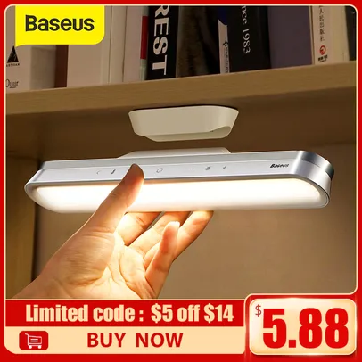 [Primeira Compra] Lâmpada Recarregável com Base Magnética Baseus | R$70