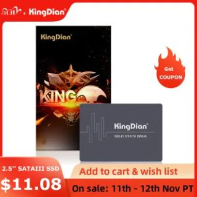 Saindo por R$ 466: SSD 1TB Kingdian SATA | R$466 | Pelando
