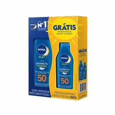 [Mín. 2] Kit Protetor Solar Nivea Protect  Hidrata Fps50 200ml Grátis Nivea Protect Hidrata 