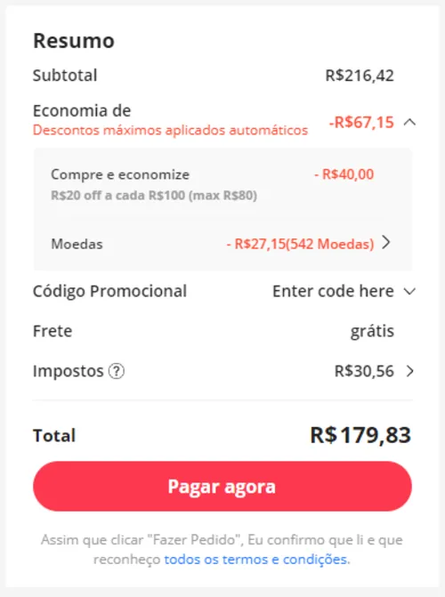 Imagem na descrição da promoção