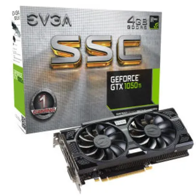 Placa de Vídeo VGA EVGA NVIDIA GeForce GTX 1050 TI Gaming 4GB GDDR5 - 04G-P4-6251-KR - R$800