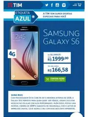 [Loja TIM] Galaxy S6 Preto ou Dourado por R$1999