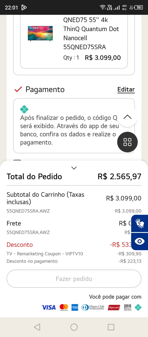 Imagem na descrição da promoção