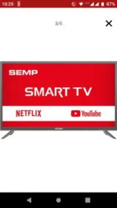 Smartv TV LED 43" Semp S3900 Full HD | R$1.170