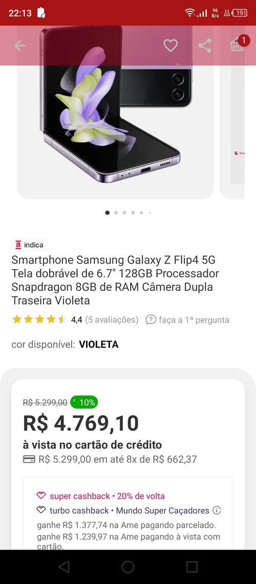 Imagem na descrição da promoção