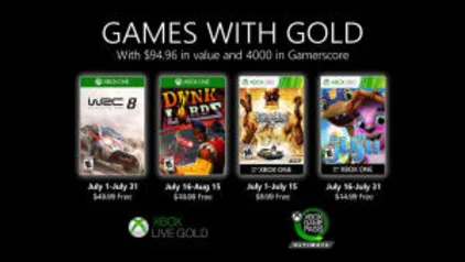 [Xbox Live] Games with Gold - Julho 2020