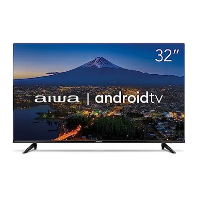 Saindo por R$ 996,99: Smart TV Aiwa 32”, Android, HD, Borda Ultrafina, HDR10, Dolby Áudio - AWS-TV-32-BL-02-A | Pelando
