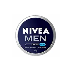 (R$7,64 Super) NIVEA MEN Creme Masculino 4 em 1 - Hidratação intensa, com vitamina E - 30g