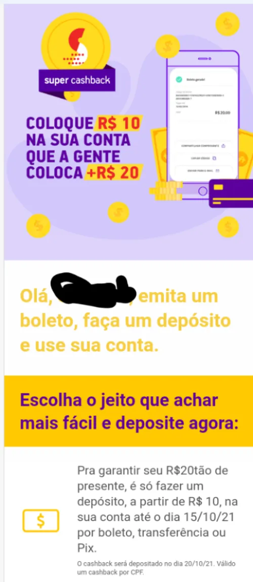 Imagem na descrição da promoção