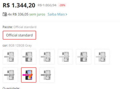 Imagem na descrição da promoção