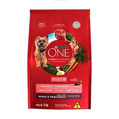  Ração Purina One para Cães Minis e Pequenos Frango e Cordeiro 6kg