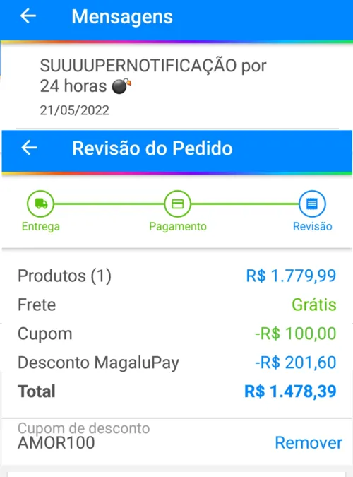 Imagem na descrição da promoção