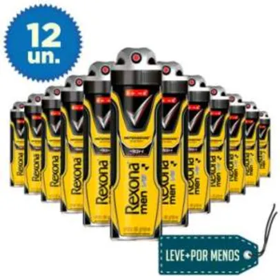[Ricardo Eletro] 12 Desodorantes Aerosol Rexona Men V8 150ml - R$100