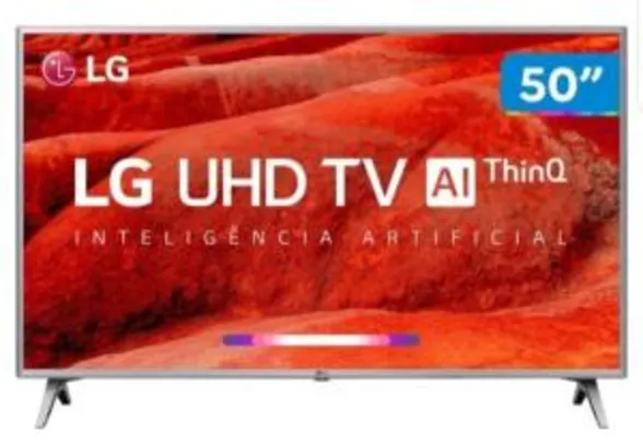 [Clube da Lu] Smart TV 4K LED 50” LG 50UM7500 Wi-Fi - Inteligência Artificial Conversor Digital 4 HDMI - R$2007