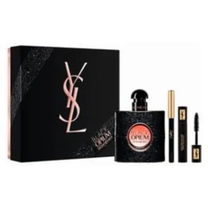 Kit Yves Saint Laurent Black Opium + Lápis + Máscara para cílios | R$290