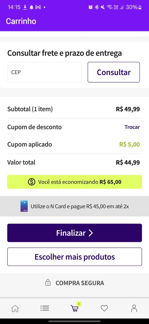 Imagem na descrição da promoção