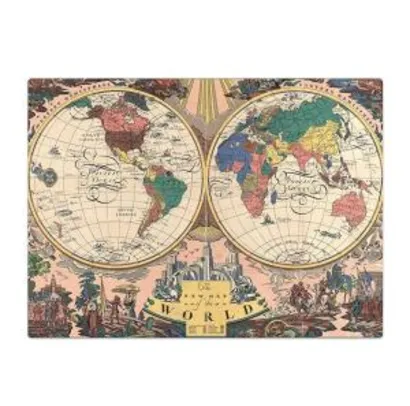 [PRIME] Quebra-cabeça 1000 peças - O Novo Mapa do Mundo - 1928 R$40