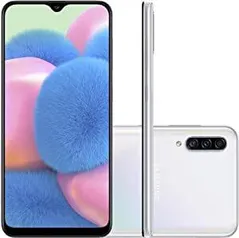 Celular Samsung Galaxy A30s 64gb Câmera Tripla 25mp + 5mp + 8mp (Branco)