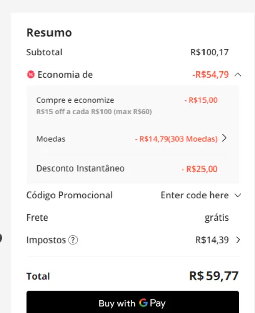 Imagem na descrição da promoção