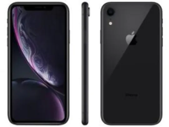 iPhone XR Apple 128GB Preto 4G Tela 6,1” Retina - Câmera 12MP + Selfie 7MP iOS 12 Proc. Chip A12