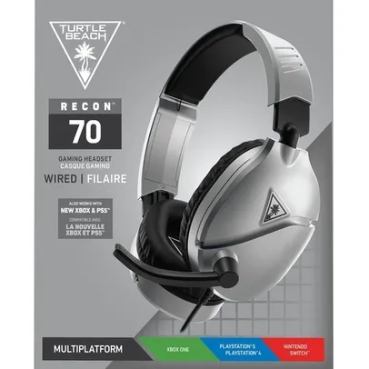 [AME 149] Headset com Fio Recon 70 Prata para Xbox, PS4, PS5 e Nintendo Switch