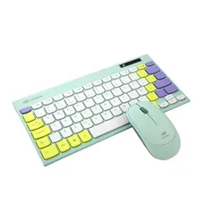 [1° compra] Kit Teclado e Mouse C3Tech Sem Fio 2,4GHz USB Nano Verde - K-W71GN