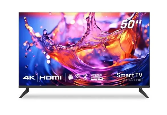 Smart TV 50 HQ 4K 3 HDMI 2 USB WI-FI Android 11 e Design Slim