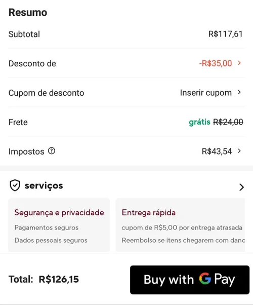 Imagem na descrição da promoção