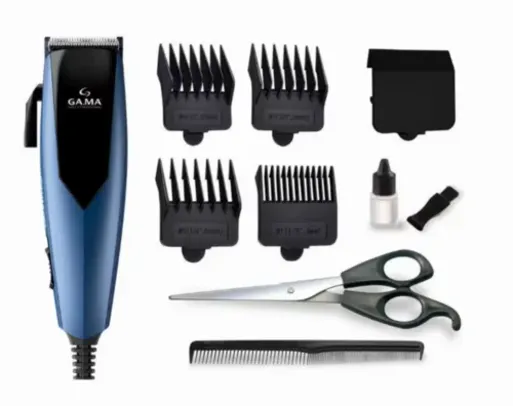 Máquina de Cortar Cabelo GA.MA Italy GM Master 4 Pentes - Preto e Azul