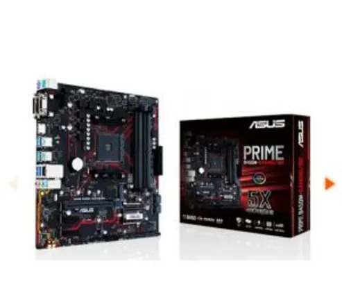 Placa Mãe Asus Prime B450M Gaming/BR, Chipset B450, AMD AM4, mATX, DDR4 | R$547