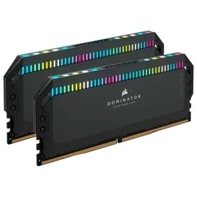 Memória RAM Corsair Dominator Platinum RGB, 32GB (2x 16GB), 5200MHz, DDR5, CL40, Preto - CMT32GX5M2B5200C40