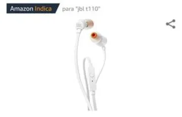 (PRIME ) Fone de Ouvido in Ear,110WH, JBL, Branco