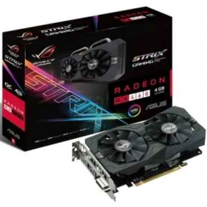 Placa de Vídeo ASUS Radeon RX 460 ROG STRIX-RX460-O4G-GAMING 4GB GDDR5 PCI-EXP por R$ 504