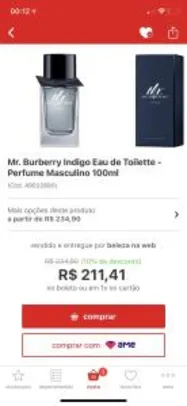 Mr. Burberry Indigo Eau de Toilette - Perfume Masculino 100ml | R$201
