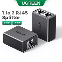 UGREEN RJ45 Conector Extensor De Rede Ethernet Extensão Para Cat7 Cat6 Cat5e Adaptador De Cabo Gigabit Fêmea