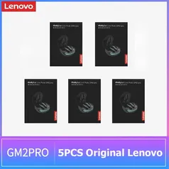 [Com Taxa /Gpay/ R$33Cada] Kit 5 Fones Bluetooth Lenovo GM2 Pro