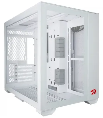 Gabinete Gamer Lian Li O11 Dynamic Mini, Redragon Spec Edition, Mid Tower, Vidro Temperado, Lunar White