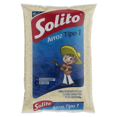 Arroz Branco Longo-fino Tipo 1 Solito 5Kg