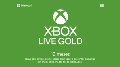 Xbox Live Gold 12 Meses Gift Card