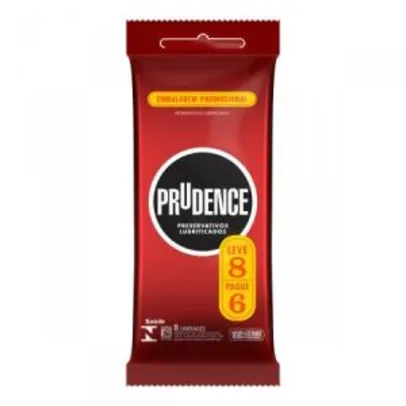 Preservativo lubrificado Prudence Clássico leve 8 pague 6