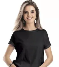 Blusa Feminina Básica - Preto + frete grátis