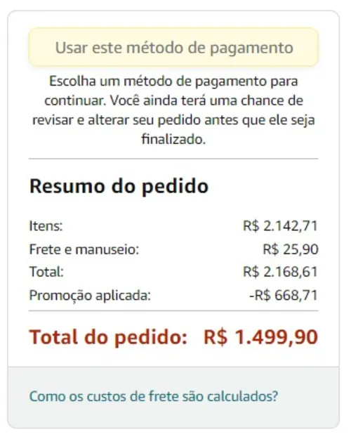 Imagem na descrição da promoção